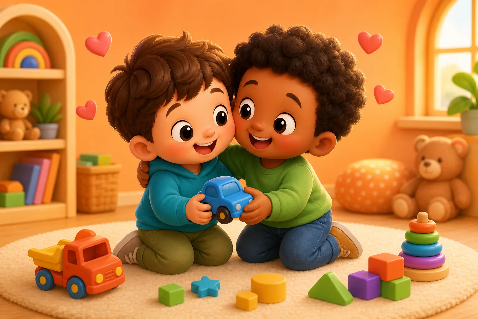 Children learning social skills and kindness with KiDly
